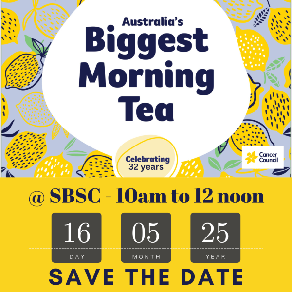 Save the Date Biggest Morning Tea 2025