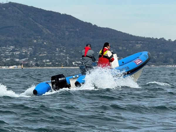 blue rhib waves